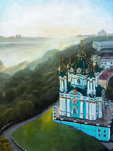 Miracle of Saint Andrews church by Alisa Vovk, 油畫 for Sale on Singulart