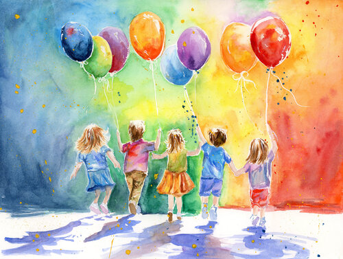Joyful Radiance di Alisa Vovk, Pittura in vendita su Singulart