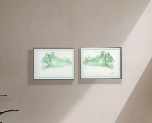Jade Drift di Alisa Vovk, Opera su carta in vendita su Singulart