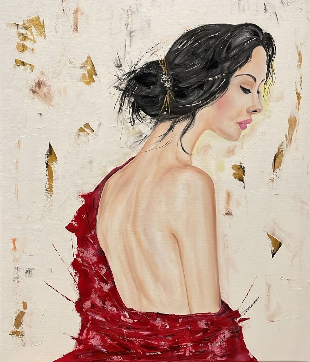 L'altra faccia del rosso Tiziana Stanco Peinture originale à vendre