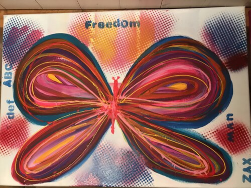 Freedom a-z di Silvia Wagner, Pittura in vendita su Singulart