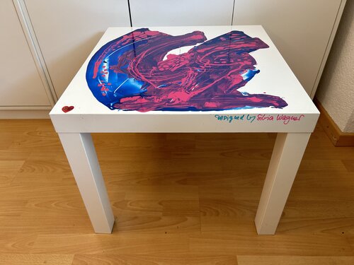 Zeitgenössische Kunst auf IKEA Lack Beistelltisch by Silvia Wagner, Other Media for Sale on Singulart