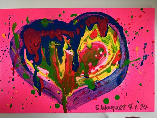 Ehrliche Liebe mit Fülle positiver Emotionen im Vertauen und verlässliche Treue di Silvia Wagner, Pittura in vendita su Singulart