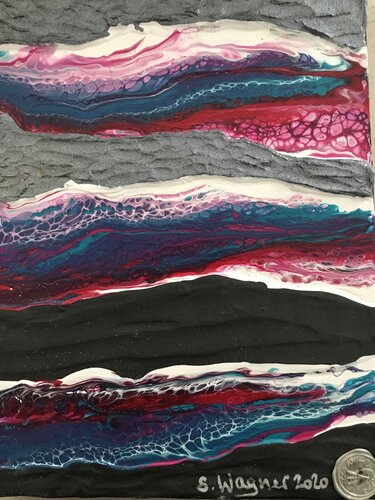 Fliessende Lebensenergie/ Acryllic pour/Strukturpaste di Silvia Wagner, Altri media in vendita su Singulart