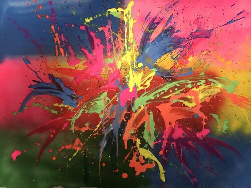 Contemporary Art/Action Painting/Abstract Art/Joy of Life/Fun forever di Silvia Wagner, Pittura in vendita su Singulart