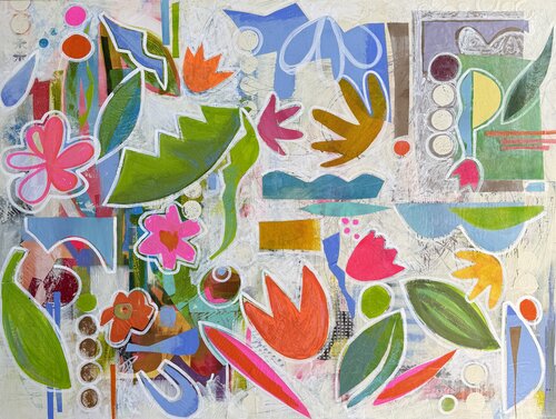 Color Arguing with Shape von Kathy Dunaway, Malerei kaufen auf Singulart