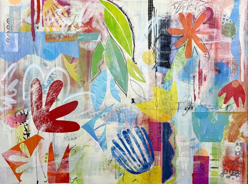 Joyful Collision di Kathy Dunaway, Pittura in vendita su Singulart