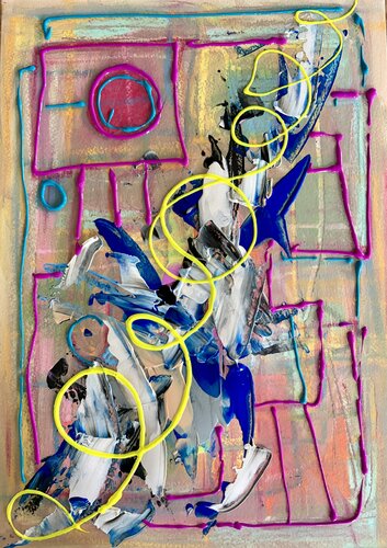 Danza tra linee e impulsi par Marisa Comparin, Peinture en vente sur Singulart