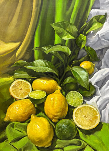Limones y limas van Jose G Recio, Schilderij te koop op Singulart