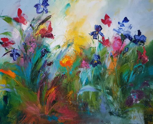 Les Iris by Artize, Painting for Sale on Singulart