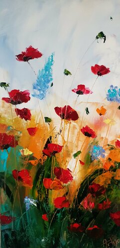 Les coquelicots di Artize, Pittura in vendita su Singulart