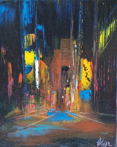 C'est beau une ville la nuit di Artize, Pittura in vendita su Singulart