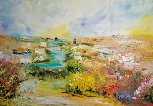 Vue sur la Seine by Artize, Painting for Sale on Singulart