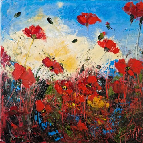 Coquelicots 1 di Artize, Pittura in vendita su Singulart