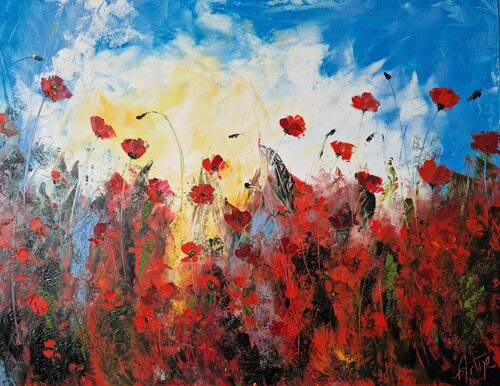Infiniment coquelicots von Artize, Malerei kaufen auf Singulart