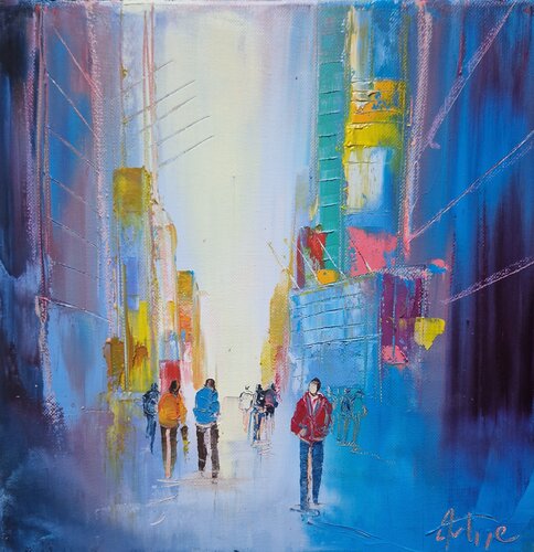La traversée de la ville di Artize, Pittura in vendita su Singulart