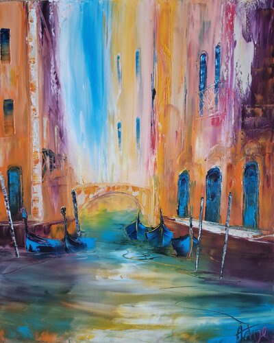 Un canal à Venise by Artize, Painting for Sale on Singulart