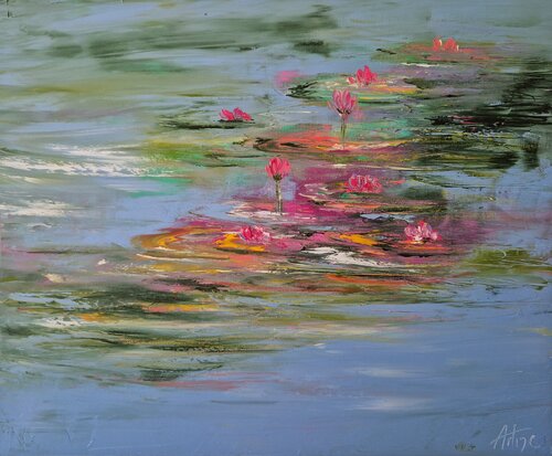 Fleurs de nénuphars by Artize, Painting for Sale on Singulart