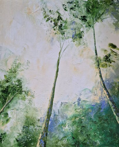 Vert tendre di Artize, Pittura in vendita su Singulart