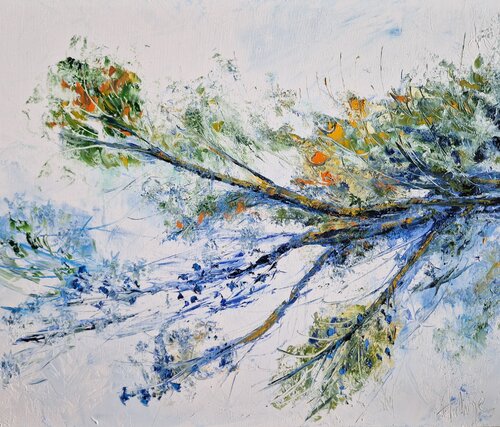 Une branche de pin di Artize, Pittura in vendita su Singulart