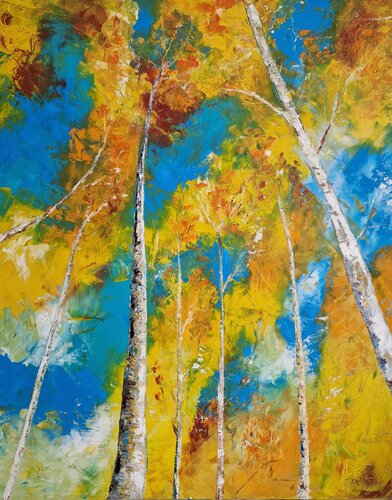 La forêt d'or di Artize, Pittura in vendita su Singulart