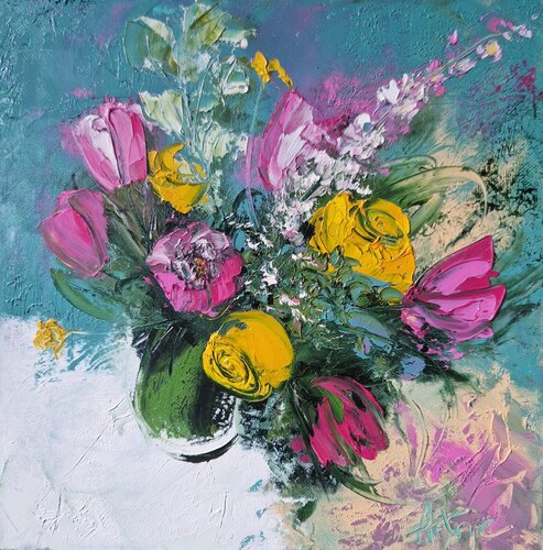 Un bouquet pour toujours by Artize, Painting for Sale on Singulart