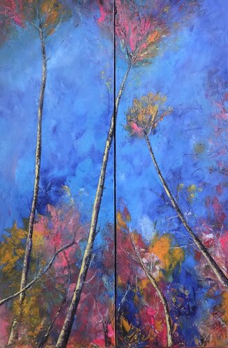 Diptyque : la forêt fantastique van Artize, Schilderij te koop op Singulart