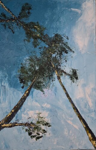 Les pins by Artize, Painting for Sale on Singulart