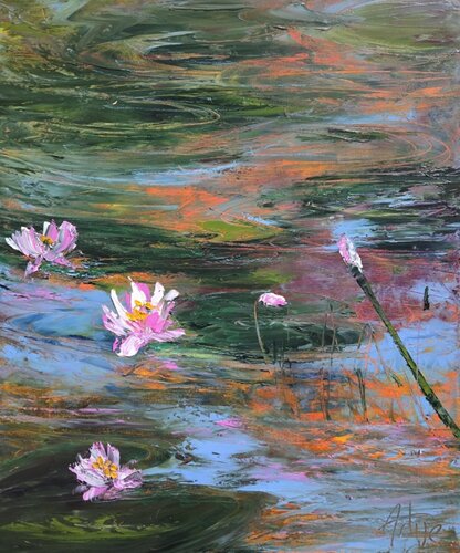 Les nénuphars by Artize, Painting for Sale on Singulart