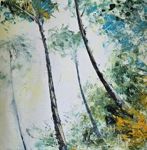 Sous les pins by Artize, Painting for Sale on Singulart