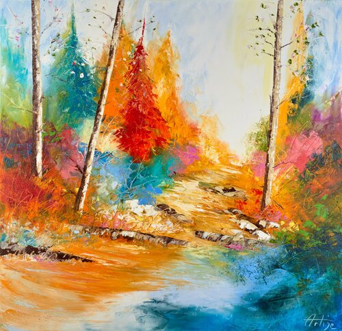 Un chemin de sérénité by Artize, Painting for Sale on Singulart
