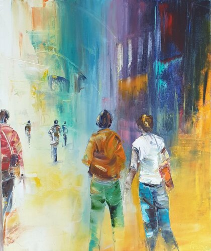 Les copines by Artize, Painting for Sale on Singulart