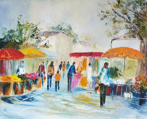 Un samedi au soleil by Artize, Painting for Sale on Singulart