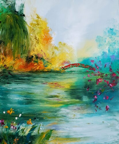 Les jardins de Monet van Artize, Schilderij te koop op Singulart