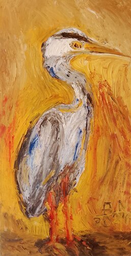 Graureiher by Antje Neppach, Painting for Sale on Singulart