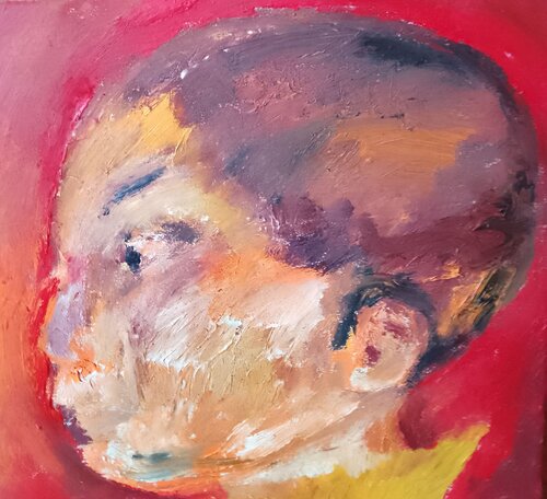 Silent gaze van Antje Neppach, Schilderij te koop op Singulart