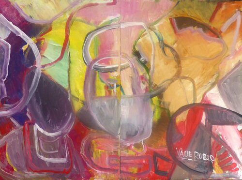 ESPACIAL (Díptico) par María del Valle RUBIO, Peinture en vente sur Singulart