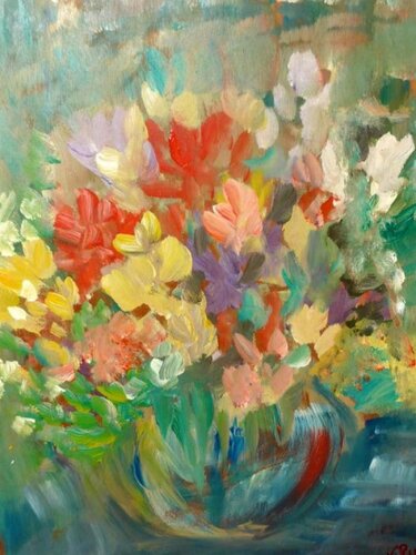 JARRÓN MULTICOLOR de María del Valle RUBIO, Pintura a la venta en Singulart