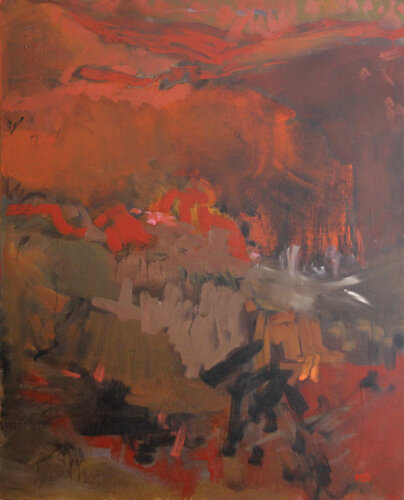 TERRE DE FEU by martine bonnamy, Painting for Sale on Singulart