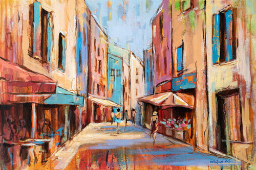 Rue des Artistes di Micjan, Pittura in vendita su Singulart