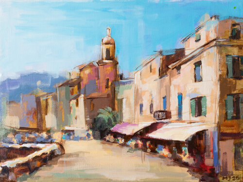 Sunlit Facade di Micjan, Pittura in vendita su Singulart