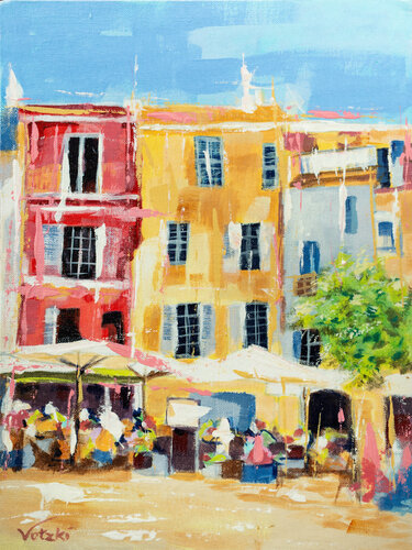 Dance of Light on the Southern Square di Micjan, Pittura in vendita su Singulart