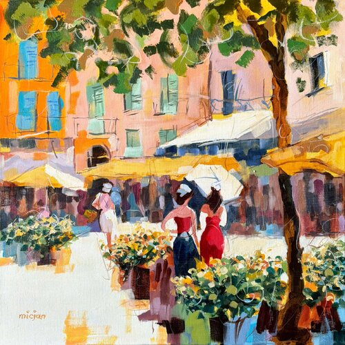 Femmes aux Fleurs de Micjan, Pintura a la venta en Singulart