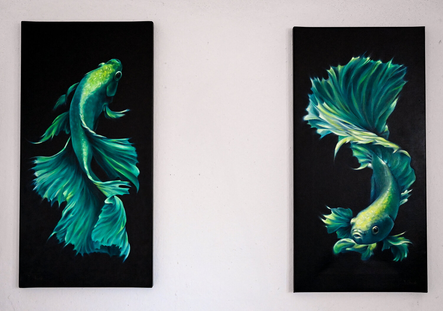 Emerald Fish (Diptych) Tanya Shark