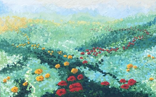 Summer Impressions 3 van Marilyn Jessop, Schilderij te koop op Singulart