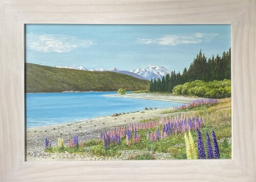 Aotearoa - Lake Tekapo de Marilyn Jessop, Pintura a la venta en Singulart