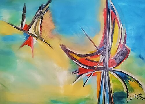 Boat of Life van Mamta Jharia, Schilderij te koop op Singulart
