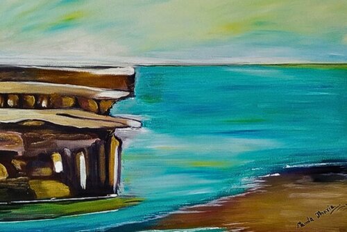 Whispers of the Coast di Mamta Jharia, Pittura in vendita su Singulart