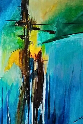 You and Me di Mamta Jharia, Pittura in vendita su Singulart