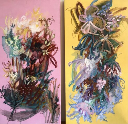 LES VOYAGES DU VENT 15 et 16 von Francine Scrignac, Malerei kaufen auf Singulart